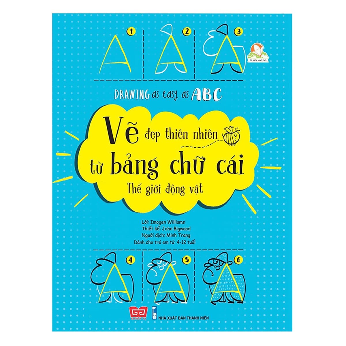 Cuốn sách dạy bé học vẽ Drawing as easy as ABC Vẽ đẹp thiên nhiên từ bảng chữ cái Thế giới động vật tặng kèm bookmark sáng tạo