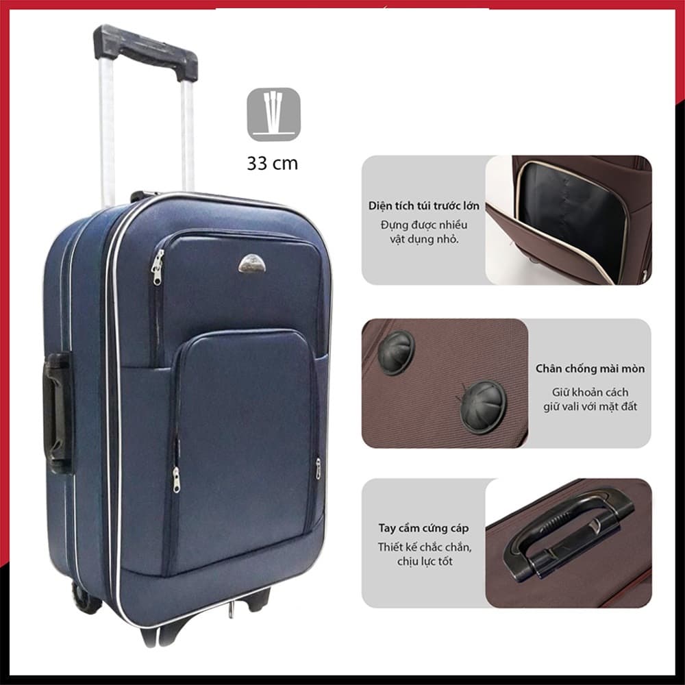 Vali du lịch kéo tay TN 24 inch Xanh Navy
