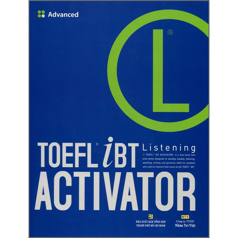 Sách TOEFL iBT Activator Listening Advanced Kèm CD