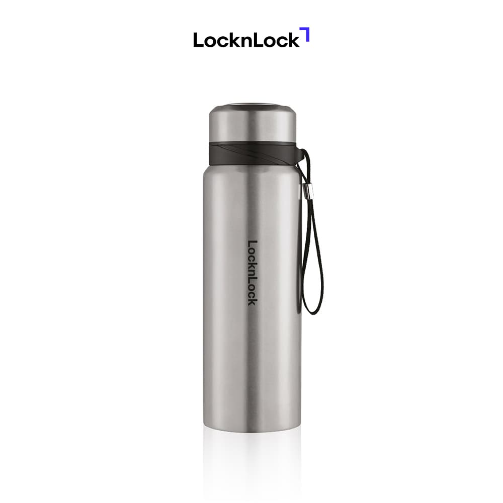 Bình Giữ Nhiệt Bằng Thép Không Gỉ Lock&Lock Vacuum Bottle LHC6180SLV 800ML Màu Bạc