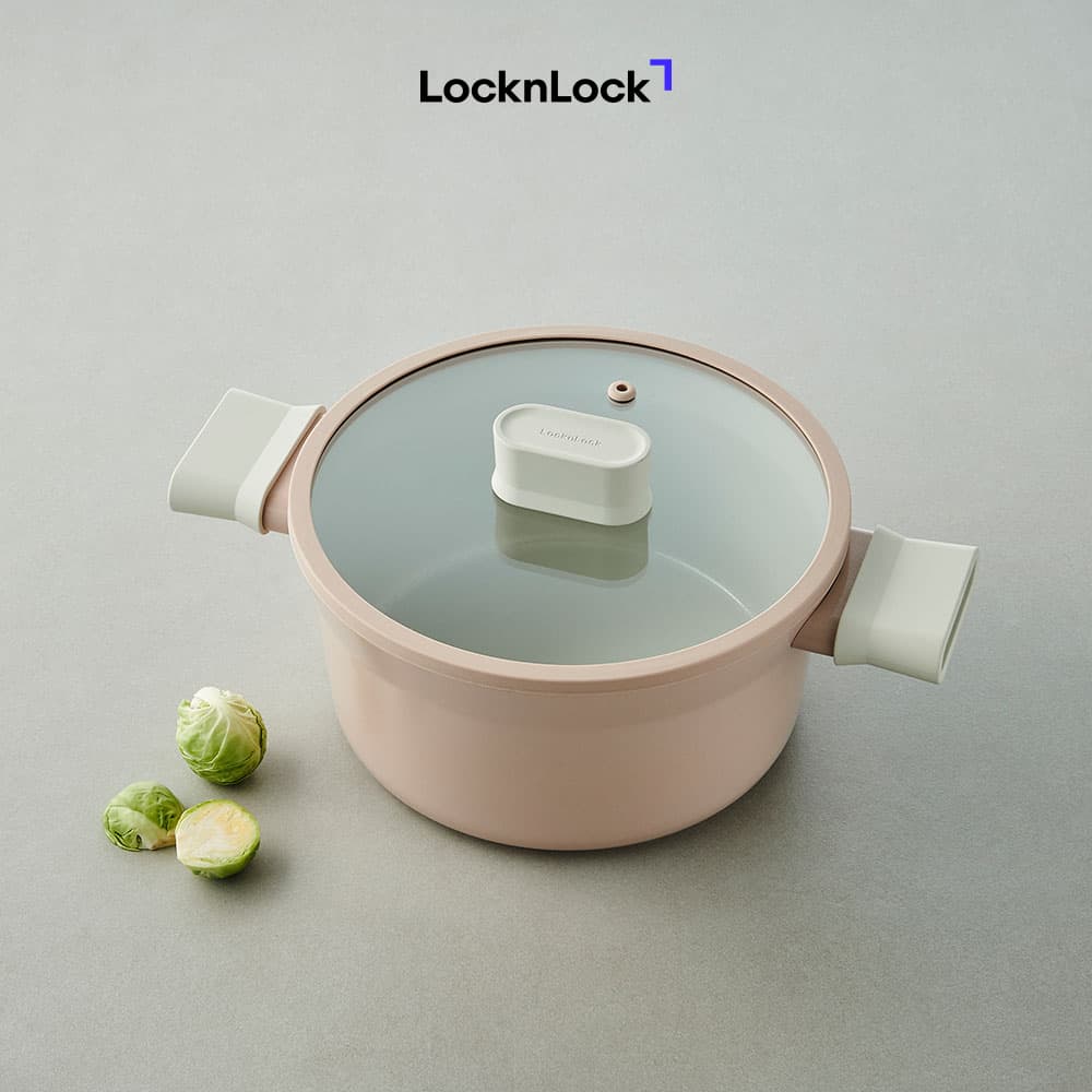 Nồi 2 Tay Cầm Suit LocknLock CSU1222PIK Màu Pink 22cm