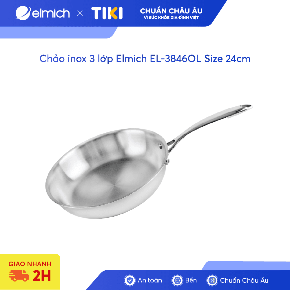 Chảo inox 3 lớp Elmich EL 3846OL Size 24cm