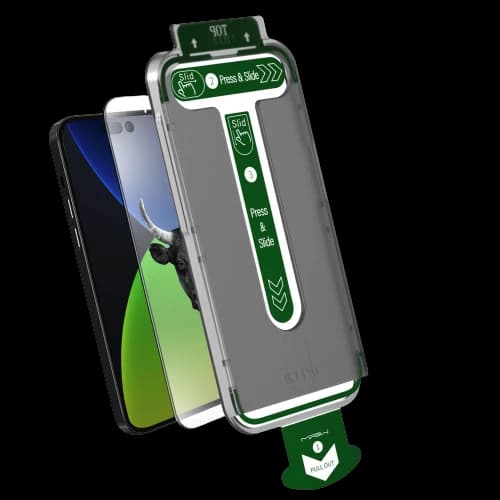 BỘ DÁN + TOOL HỖ TRỢ DÁN CƯỜNG LỰC IPHONE 14 MIPOW KINGBULL PREMIUM