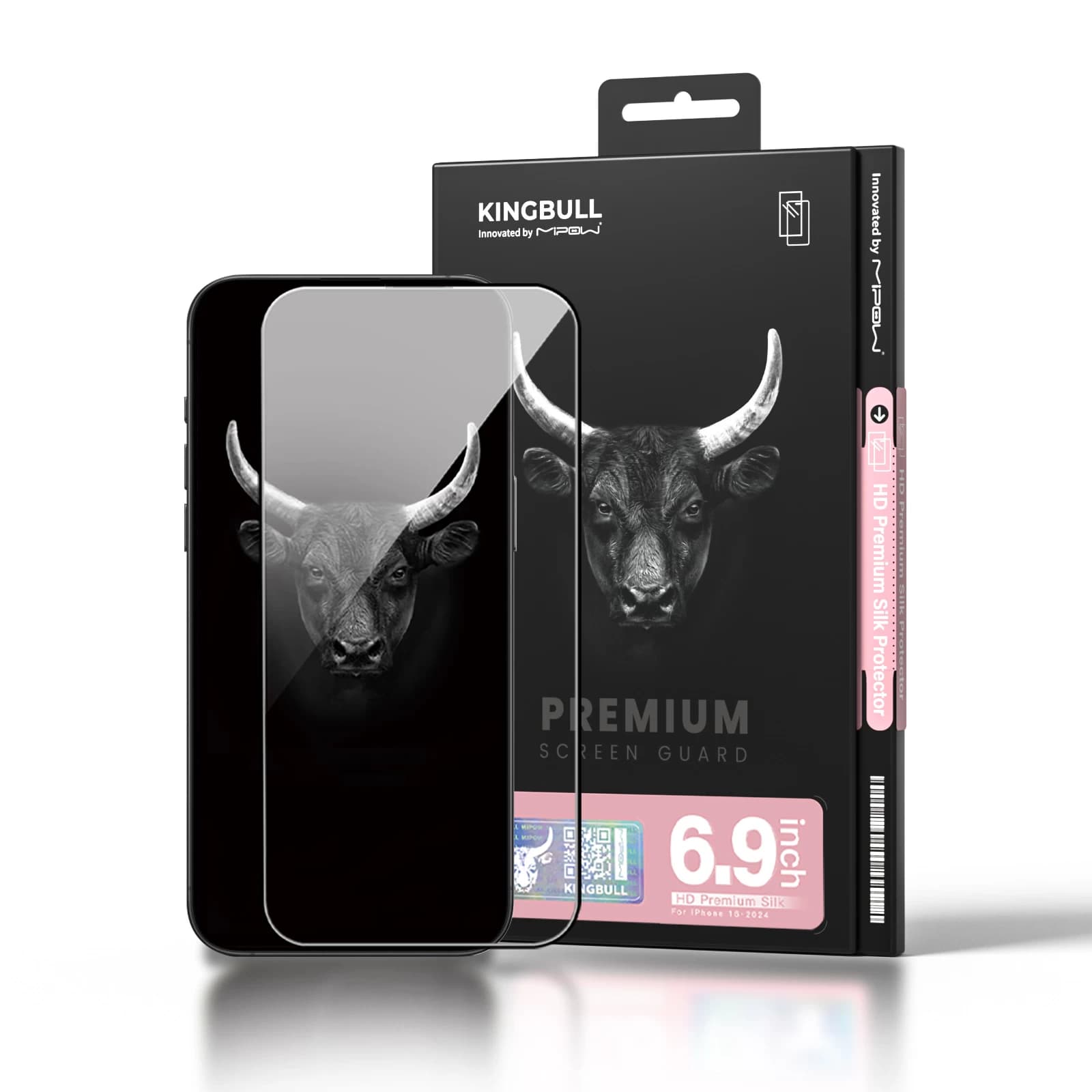 Kính cường lực Mipow Kingbull HD Premium Silk for iPhone 6.9 inch 2024