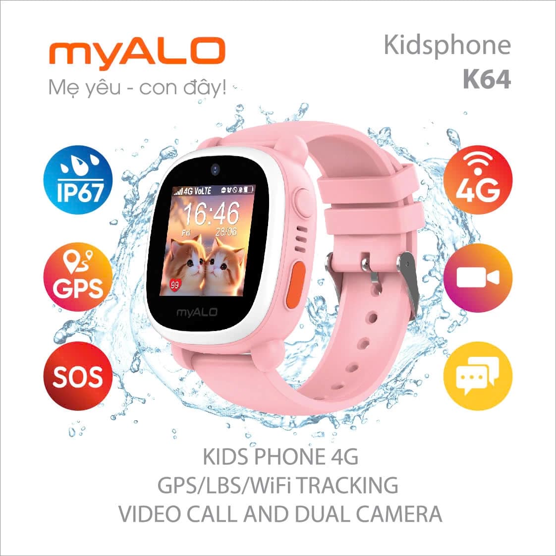 Đồng hồ định vị trẻ em myALO K64