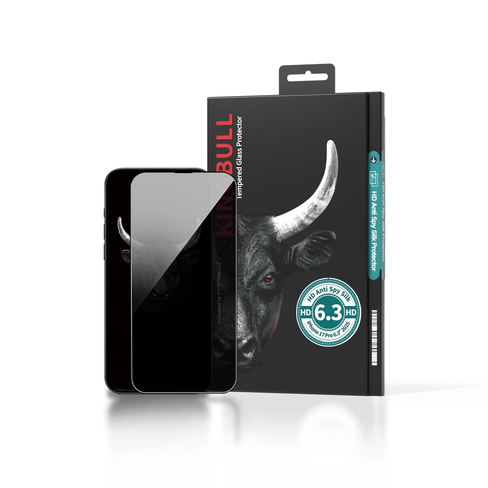 Dán Cường Lực Chống Nhìn Trộm Mipow Kingbull HD Anti Spy iPhone 17 Pro