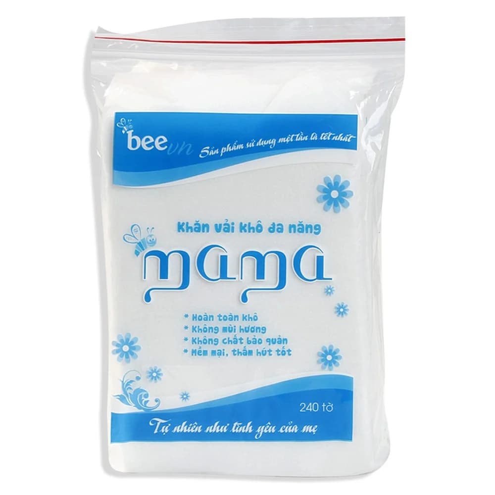 Khăn vải khô đa năng Mama (240 tờ túi)