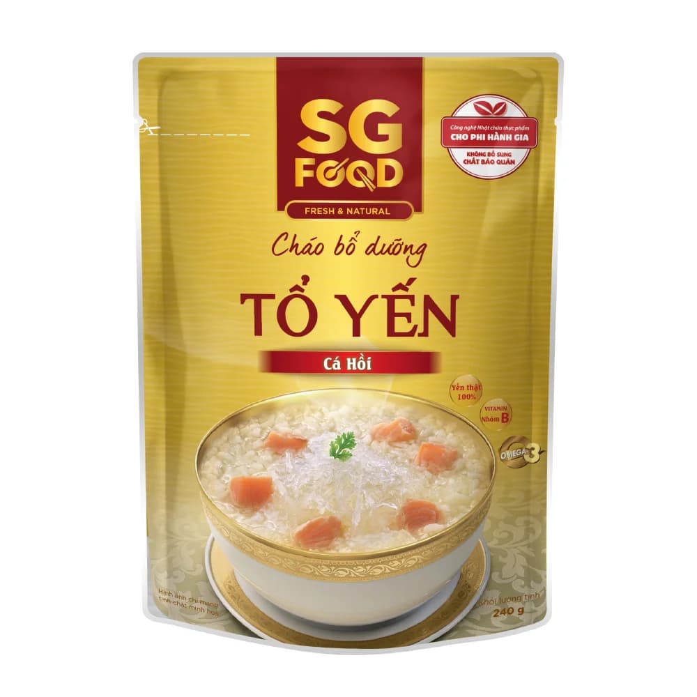 Cháo bổ dưỡng tổ yến cá hồi SG Food 240g