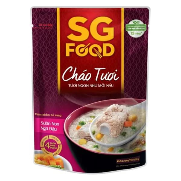 Cháo Sườn non ngũ đậu SG Food 270g (Giao bao bì ngẫu nhiên)