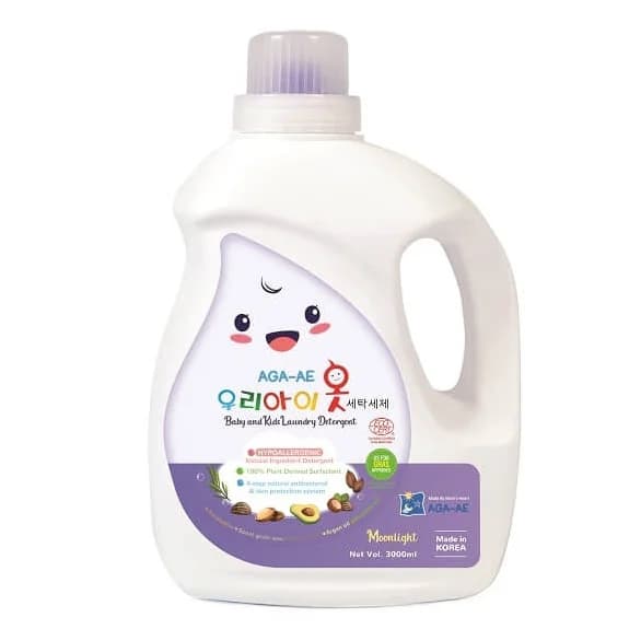 Nước giặt Hàn quốc AGA AE kháng khuẩn & bảo vệ da bé Moonlight 3L