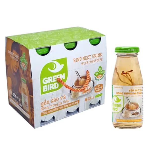 Thực phẩm bổ sung Nước uống bổ dưỡng Yến Sào và Đông Trùng Hạ Thảo (Lốc 6)