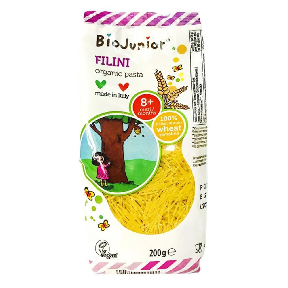Mì ăn dặm hữu cơ cho bé dạng sợi BioJunior 200g