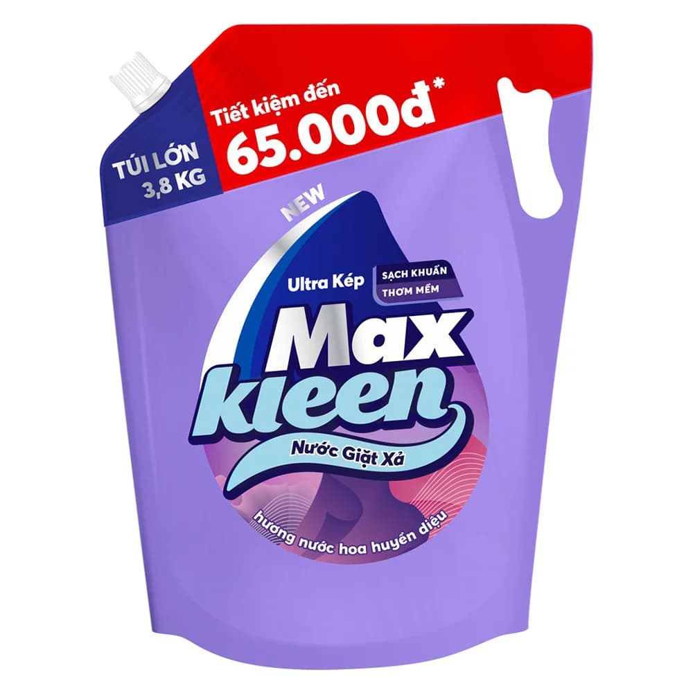 Nước giặt xả MaxKleen hương huyền diệu túi 3.8kg