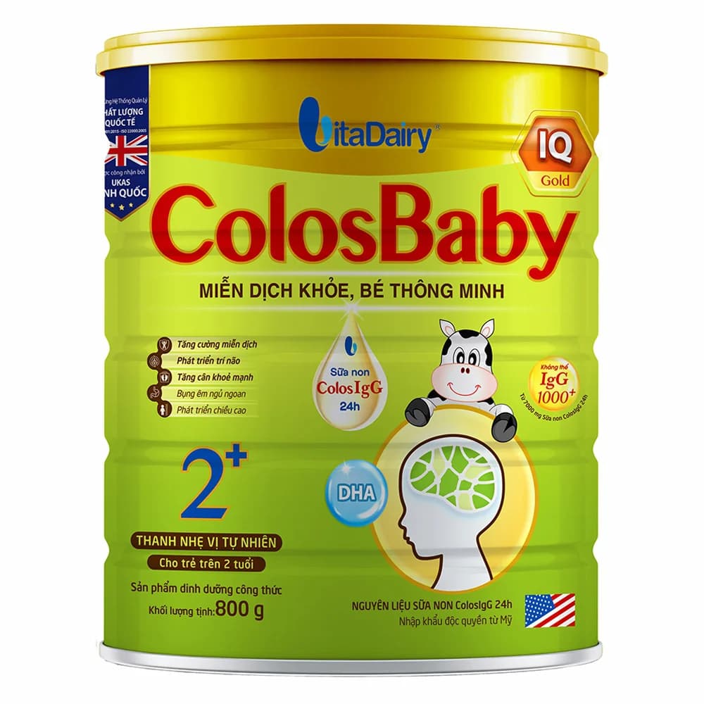 Sữa Colosbaby IQ Gold 2+ 800g (từ 2 tuổi)
