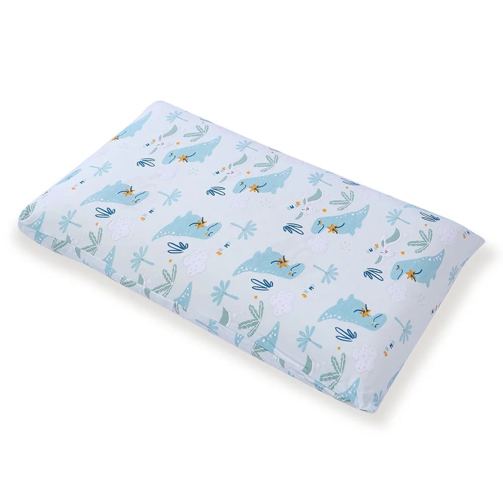 Gối cao su thiên nhiên Oval Baby Nửa Giao hoạ tiết ngẫu nhiên
