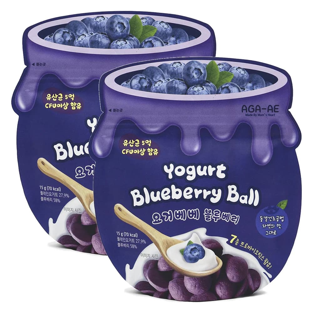 Combo 2 Snack sữa chua sấy khô AGA AE vị việt quất (20g)