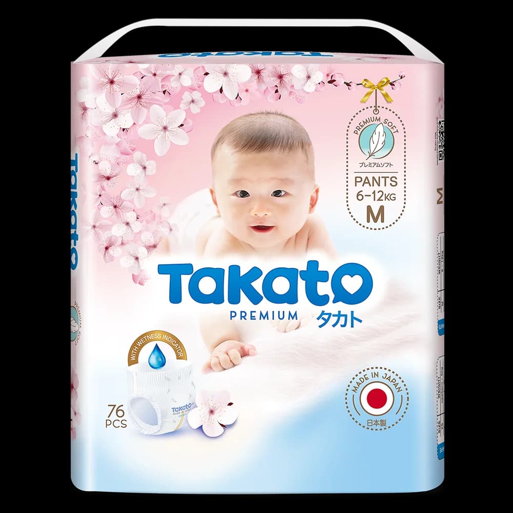 Tã quần Nhật Bản Takato siêu mềm mại (M 76 miếng)