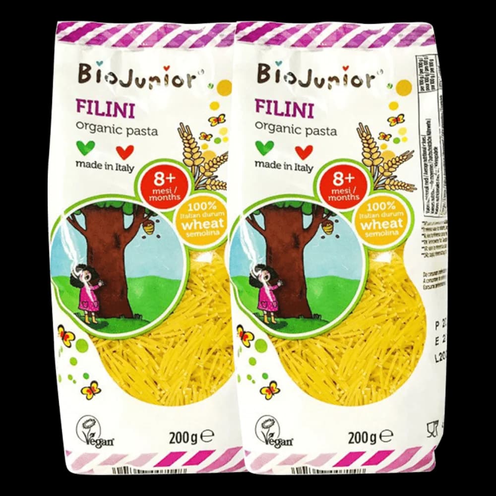 Combo 2 Mì ăn dặm hữu cơ cho bé dạng sợi BioJunior 200g