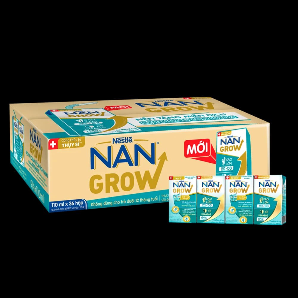 Thùng thực phẩm bổ sung Nestlé NANGROW 9 (4x110ml)