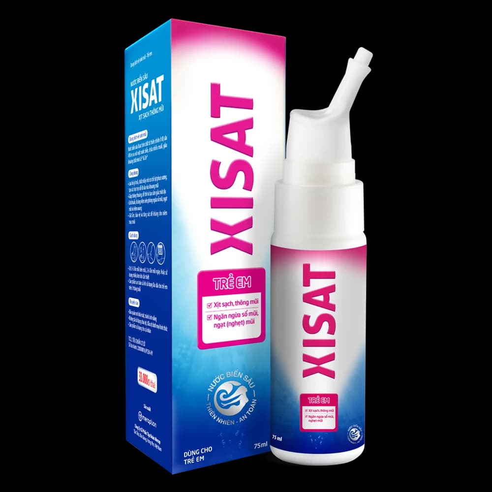 Dung dịch vệ sinh mũi nước biển sâu Xisat trẻ em (75 ml)