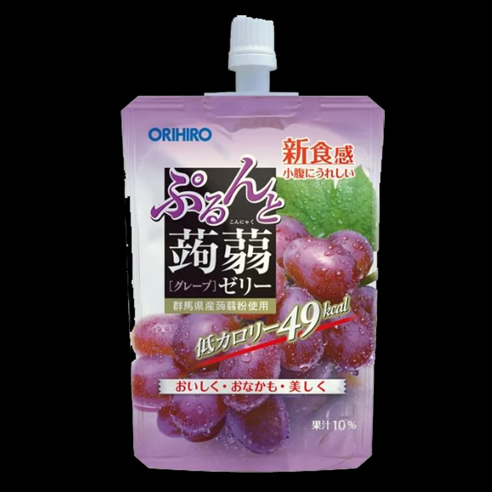 Thạch Orihiro vị nho tím dạng túi đứng 130g