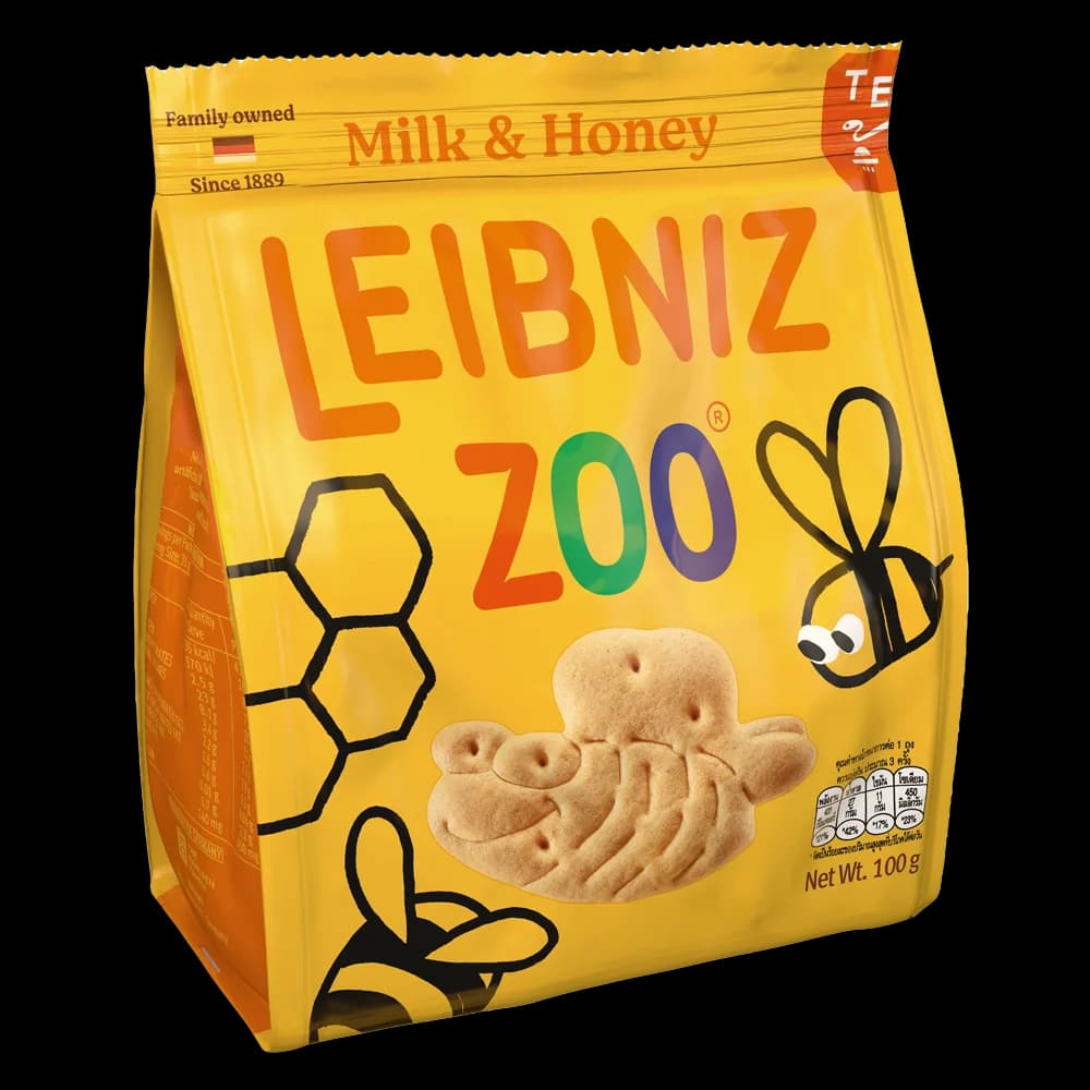 Bánh qui sữa & mật ong hình gấu & ong Bahlsen Zoo 100g