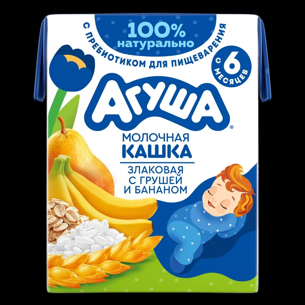 Sữa Đêm Ngũ Cốc Vị Lê Và Chuối Agusha 200ml