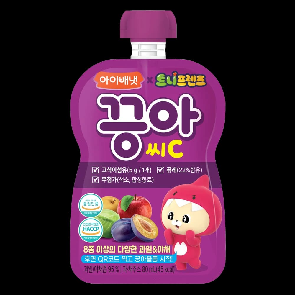 Nước ép trái cây Ivenet Puree C (táo lê mận bắp cải) 80ml