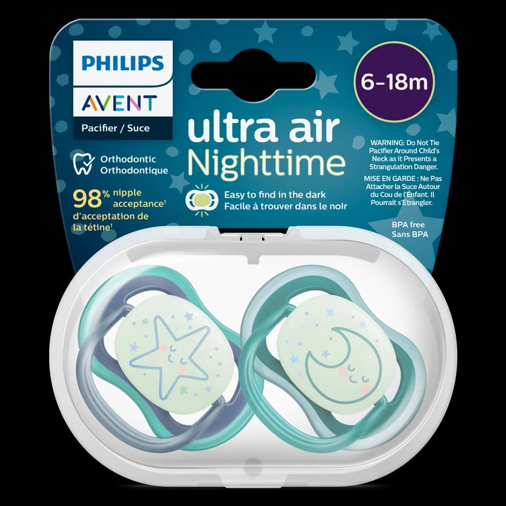 Ty ngậm thông khí ban đêm Philips Avent (SCF376 13 6 18M vỉ đôi)