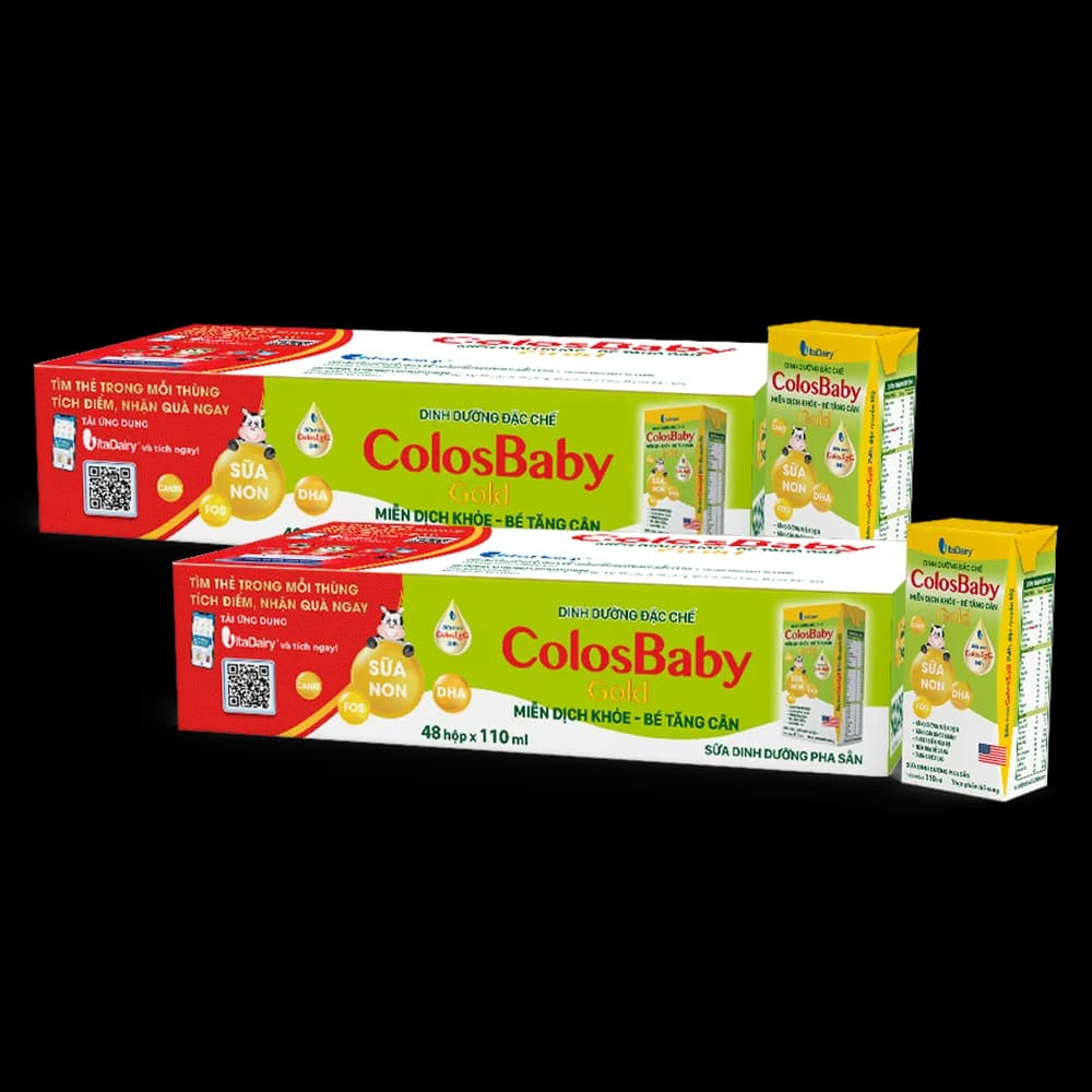 Combo 2 thùng Sữa uống dinh dưỡng Colosbaby 110ml lốc 4 hộp (trên 1 tuổi)