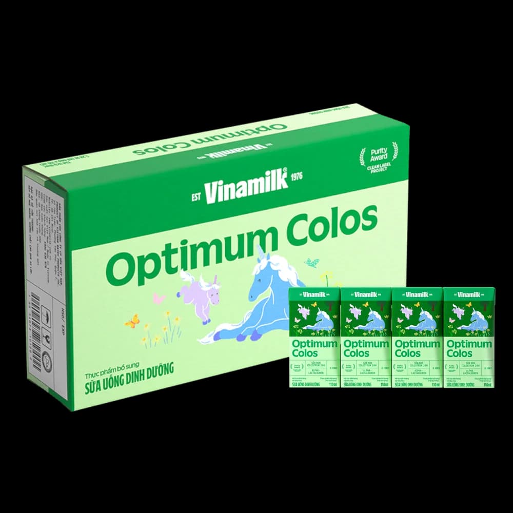 Thùng Sữa uống dinh dưỡng Optimum Colos 110ml (Lốc 4 hộp)