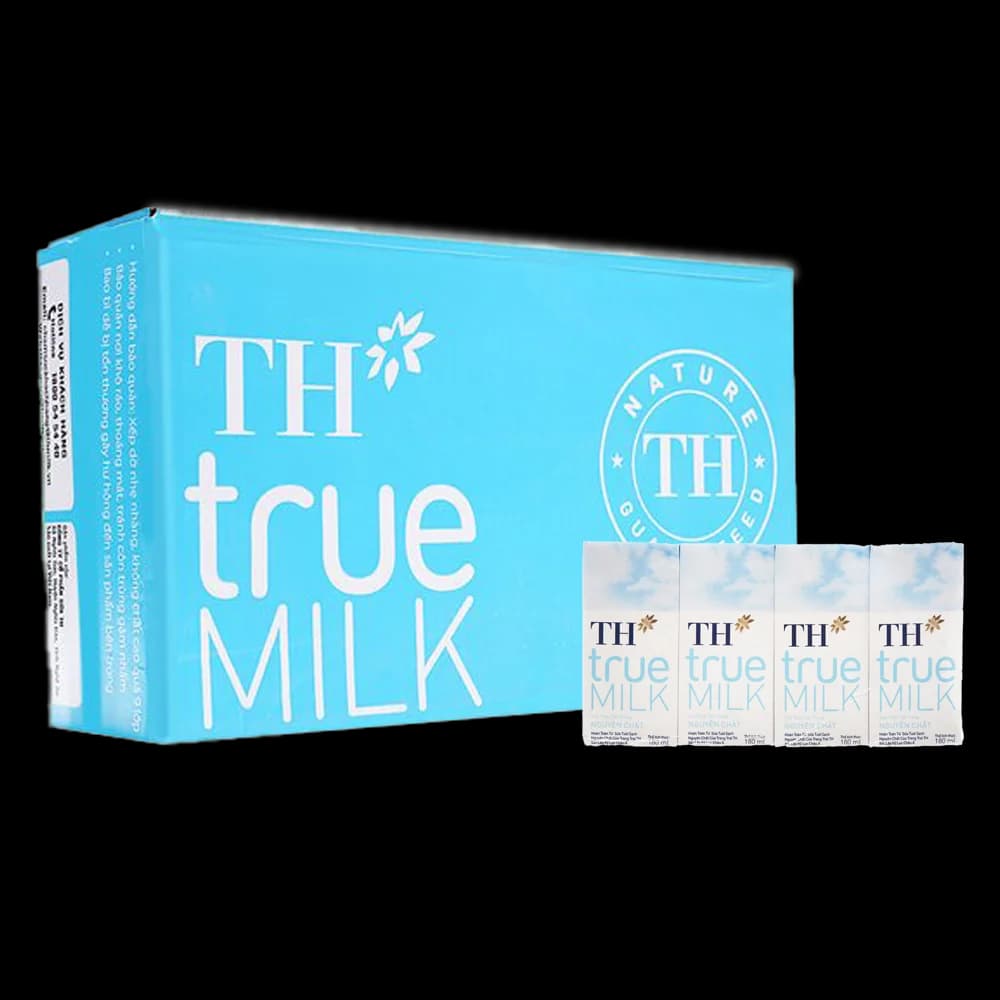 Thùng Sữa tươi tiệt trùng nguyên chất TH true Milk 180ml (lốc 4 hộp)