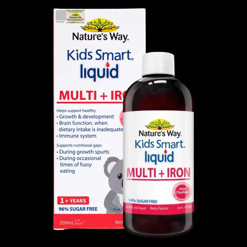 Thực phẩm bảo vệ sức khỏe Nature's Way Kids Smart Multi Iron Liquid