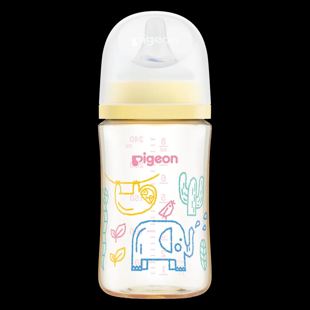 Bình Sữa Pigeon PPSU Softouch Baby Friendly World 240ml muông thú (M)