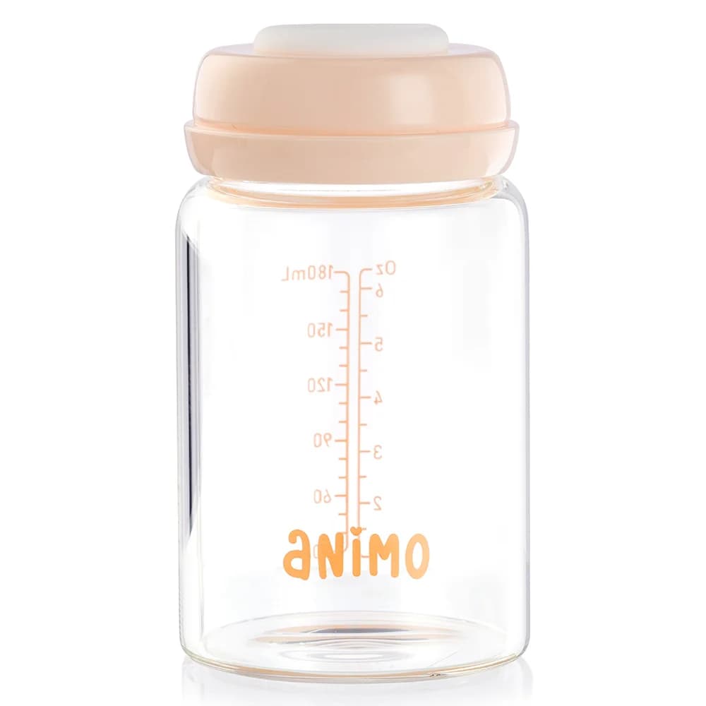 Bộ 2 bình trữ sữa thủy tinh Animo (180ml)