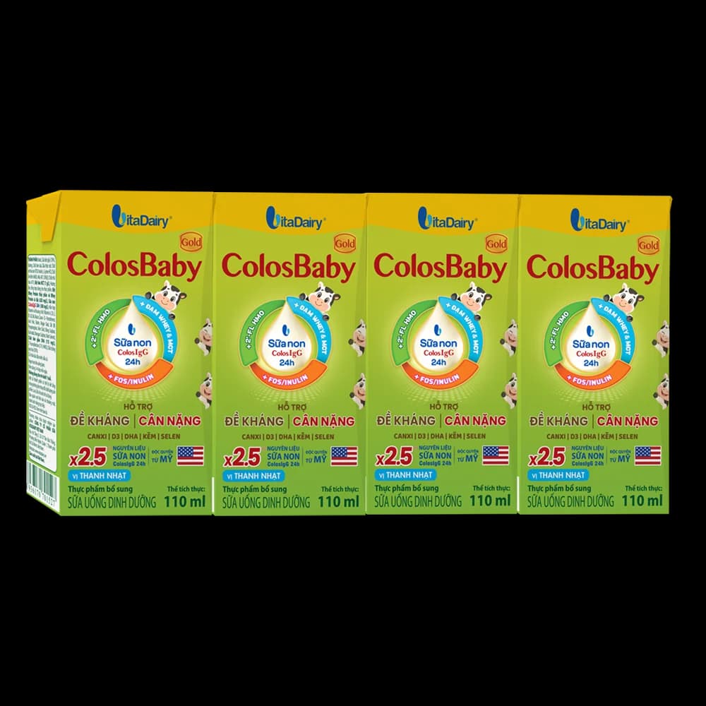 Sữa uống dinh dưỡng Colosbaby 110ml lốc 4 hộp (trên 1 tuổi) (giao bao bì ngẫu nhiên)