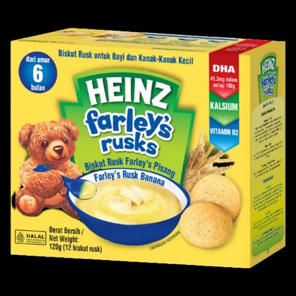 Bánh Qui Dành Cho Trẻ Em Heinz Farley Vị Chuối 120g