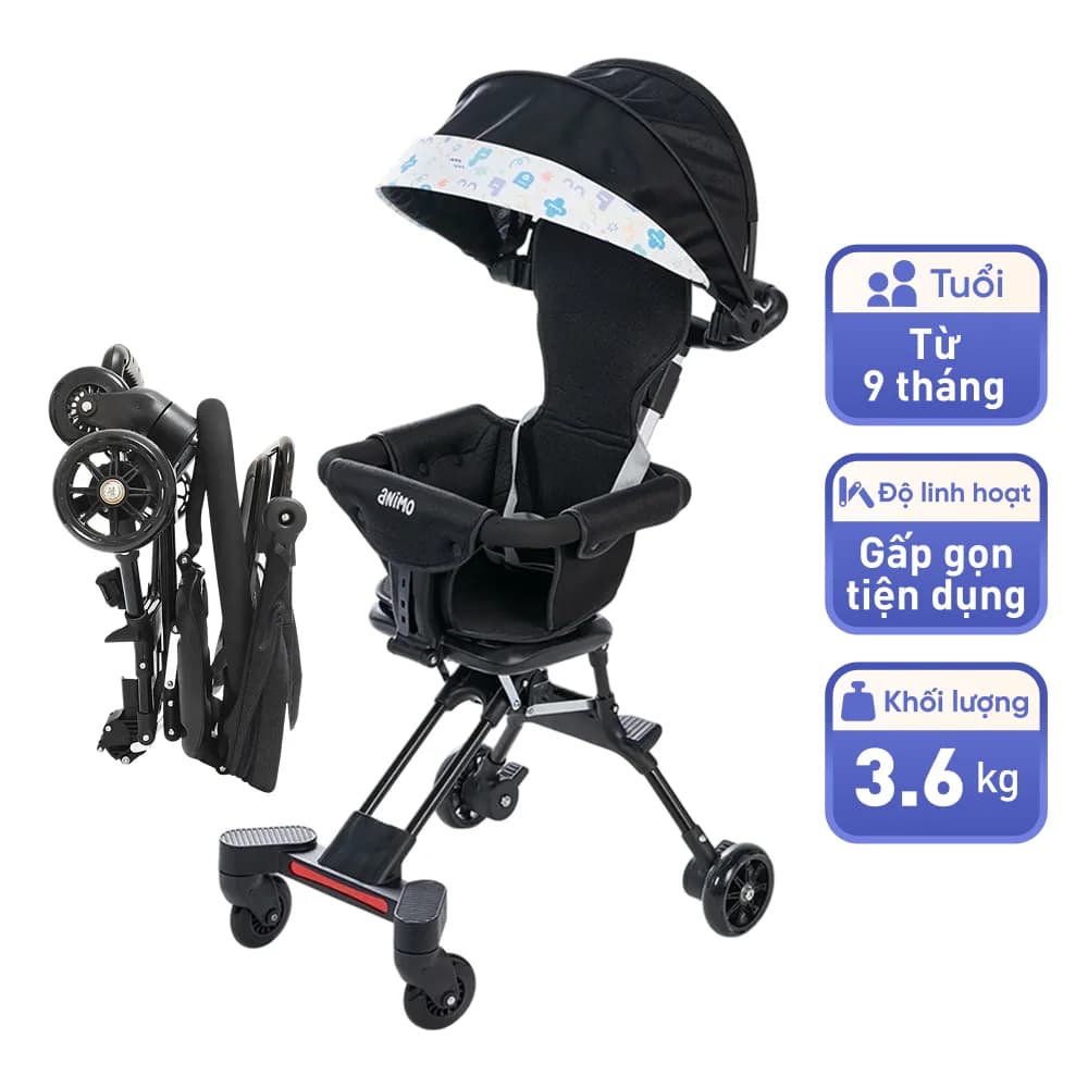 Xe đẩy 2 chiều gấp gọn Animo Compact (BS T68)