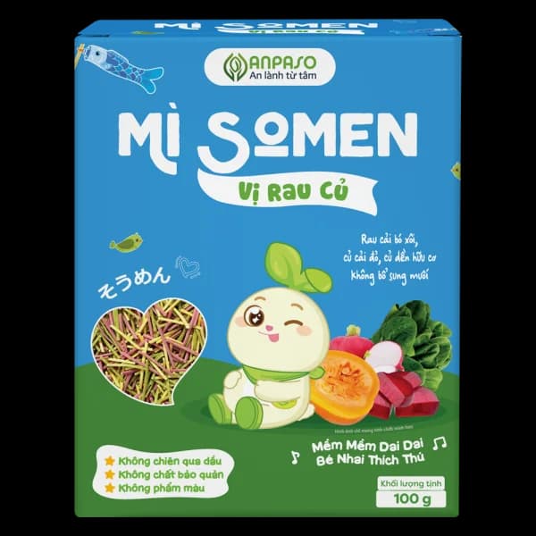 Mì Somen ăn dặm vị rau củ Anpaso 100g *giao bao bì ngẫu nhiên