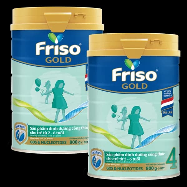 Combo 2 lon Friso Gold 4 2 6 tuổi (800gr)