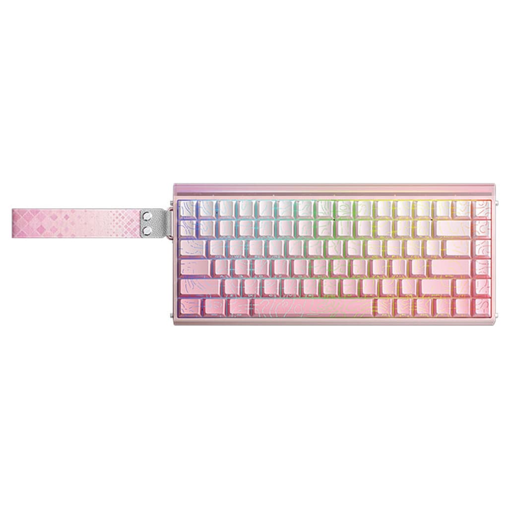 Bàn phím cơ có dây Aula HERO84 hồng gradient