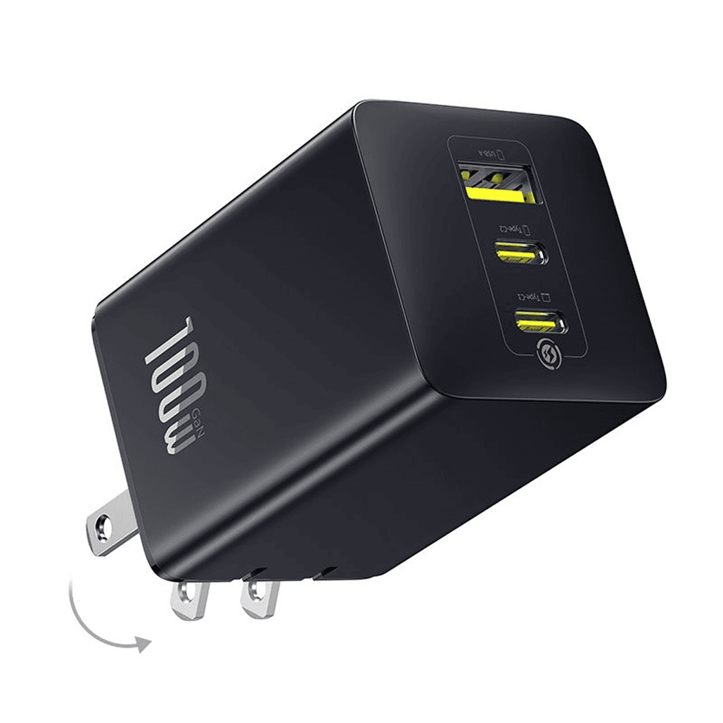 Sạc Baseus EnerFill 2C1A PD 100W chân gập US FE11