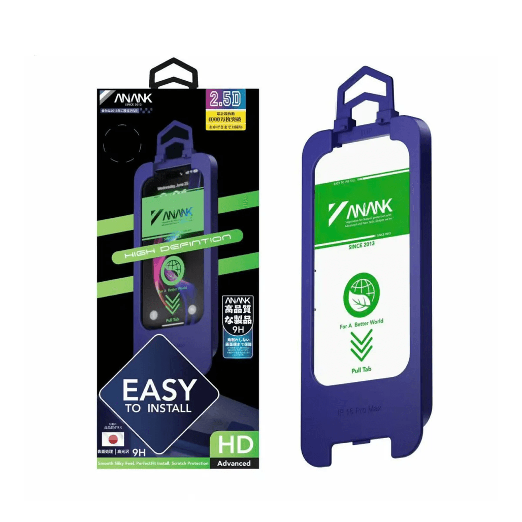 Dán kính cường lực màn hình iPhone 11 Pro Max Anank HD EazyPro Full viền đen cao cấp (có khay hỗ trợ dán)