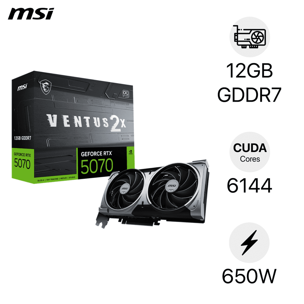 VGA MSI GeForce RTX 5070 12GB VENTUS 2X OC