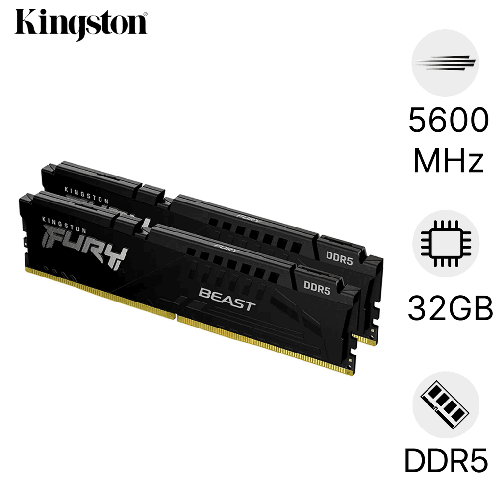 Ram PC Kingston Fury DDR5 5600MHz 32GB (2*16) KF556C40BBK2 32WP