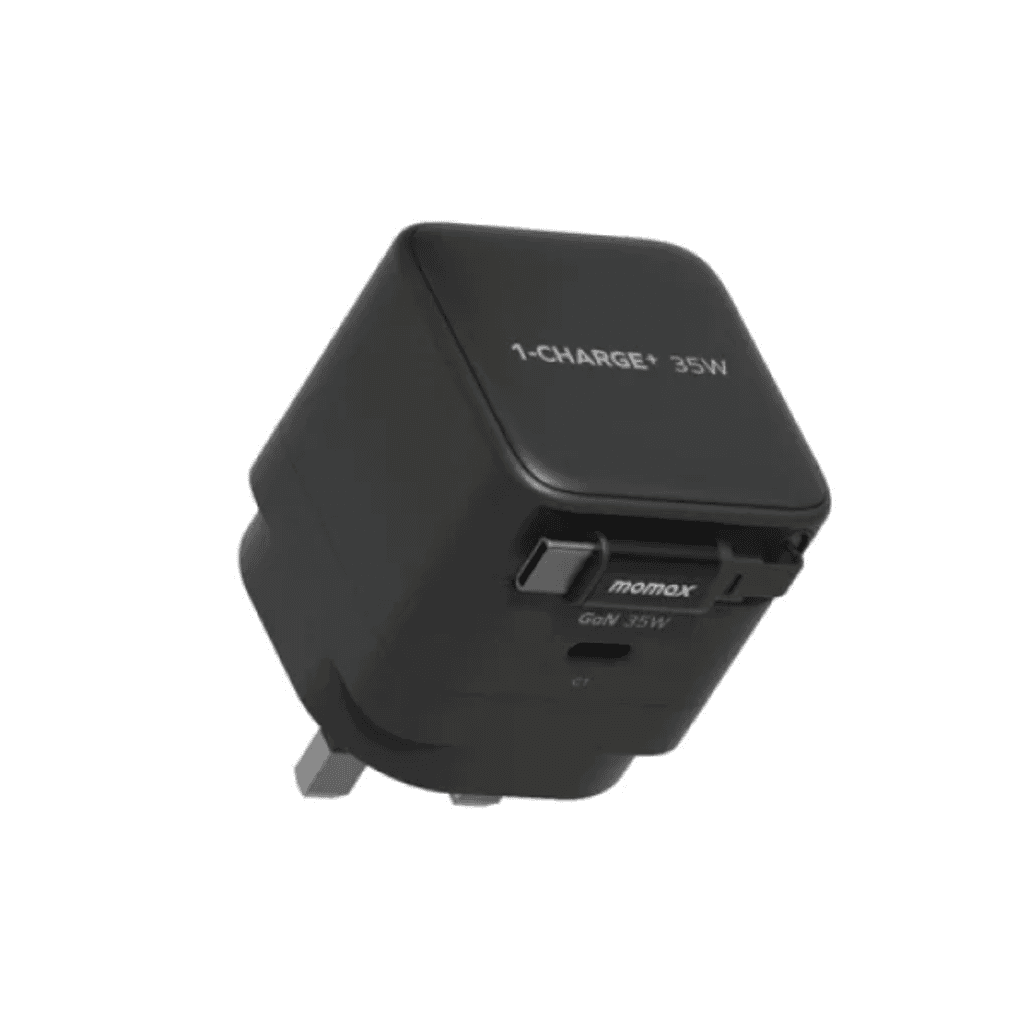 Sạc Momax 1 Charge+ 1 cổng USB C 35W tích hợp cáp rút USB C UM72