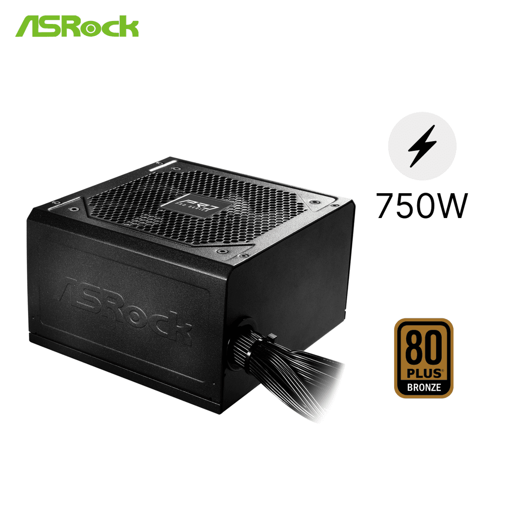 Nguồn máy tính ASRock PRO 750B 750W (80 PLUS Bronze)