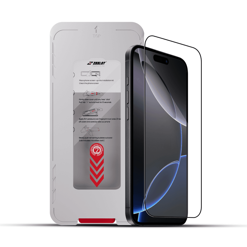 Dán kính cường lực màn hình Apple iPhone 17 Pro Zeelot Solidsleek Ultra HD Full Cao Cấp