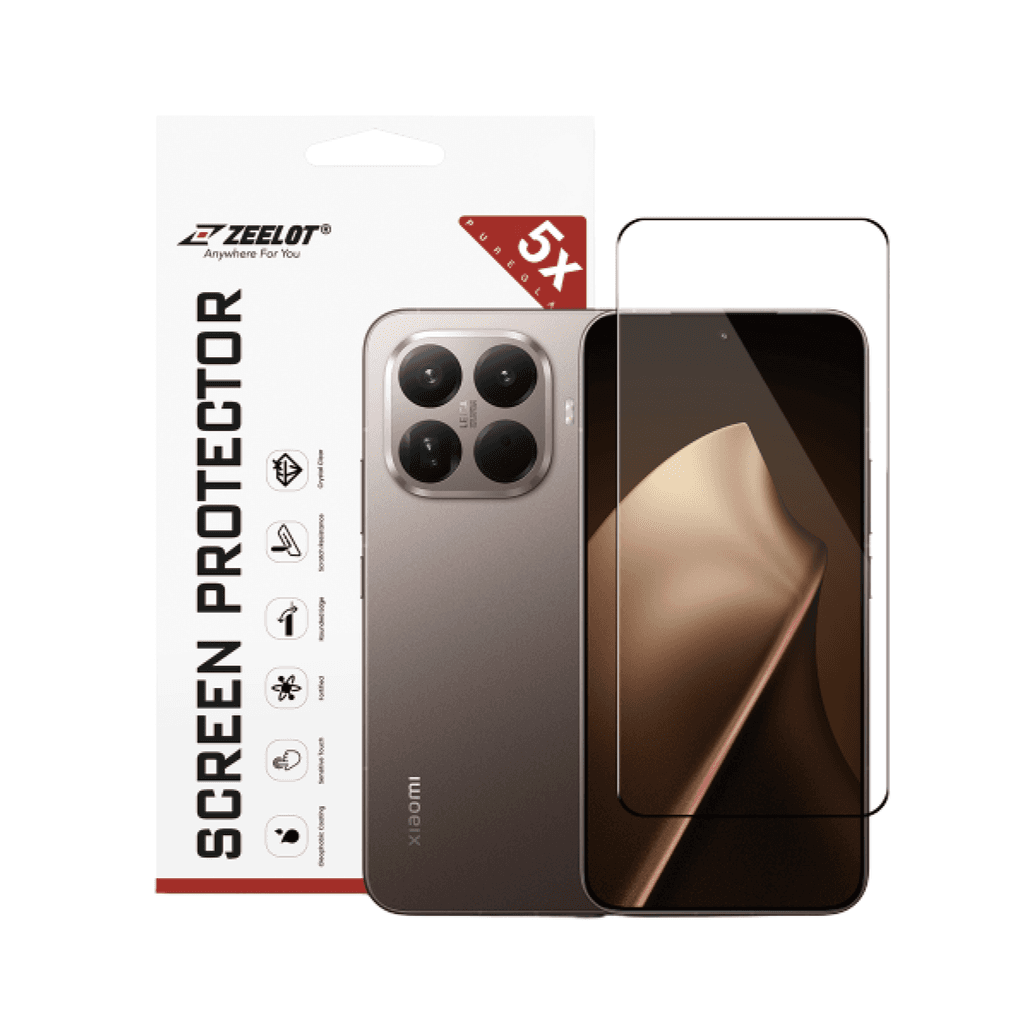 Dán kính cường lực màn hình Xiaomi Poco X8 Pro Max 15t 15t Pro Zeelot Full Viền Đen Cao Cấp
