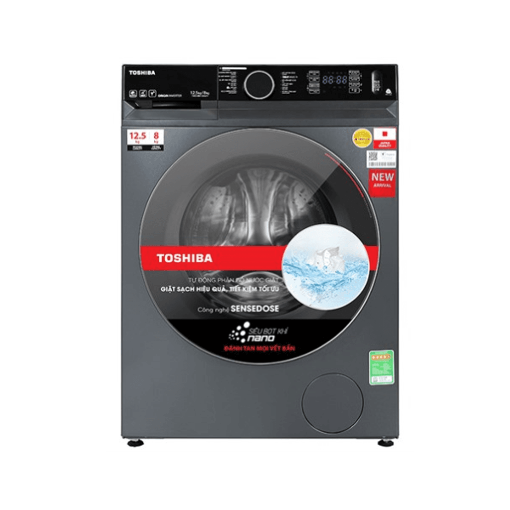 Máy giặt sấy Toshiba giặt 12.5kg sấy 8kg 2023 (TWD BM135GF4V(MG))